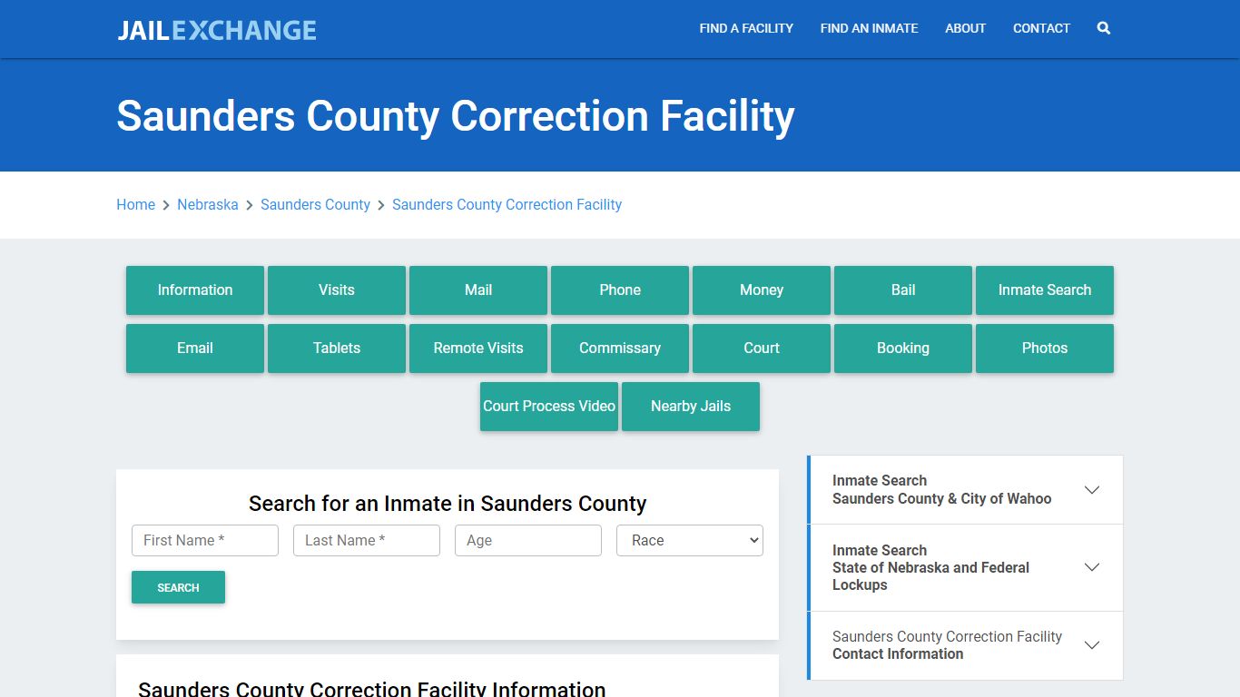 Saunders County Correction Facility - Jail Exchange